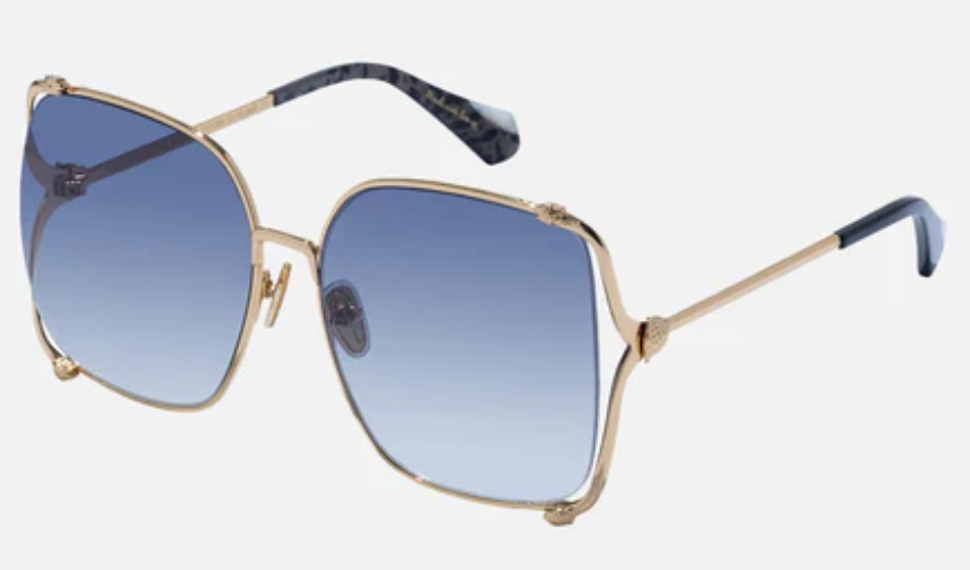 CAMILLA “The Matriarch” black gold acetate metal oversized round sunglasses Women main image 4