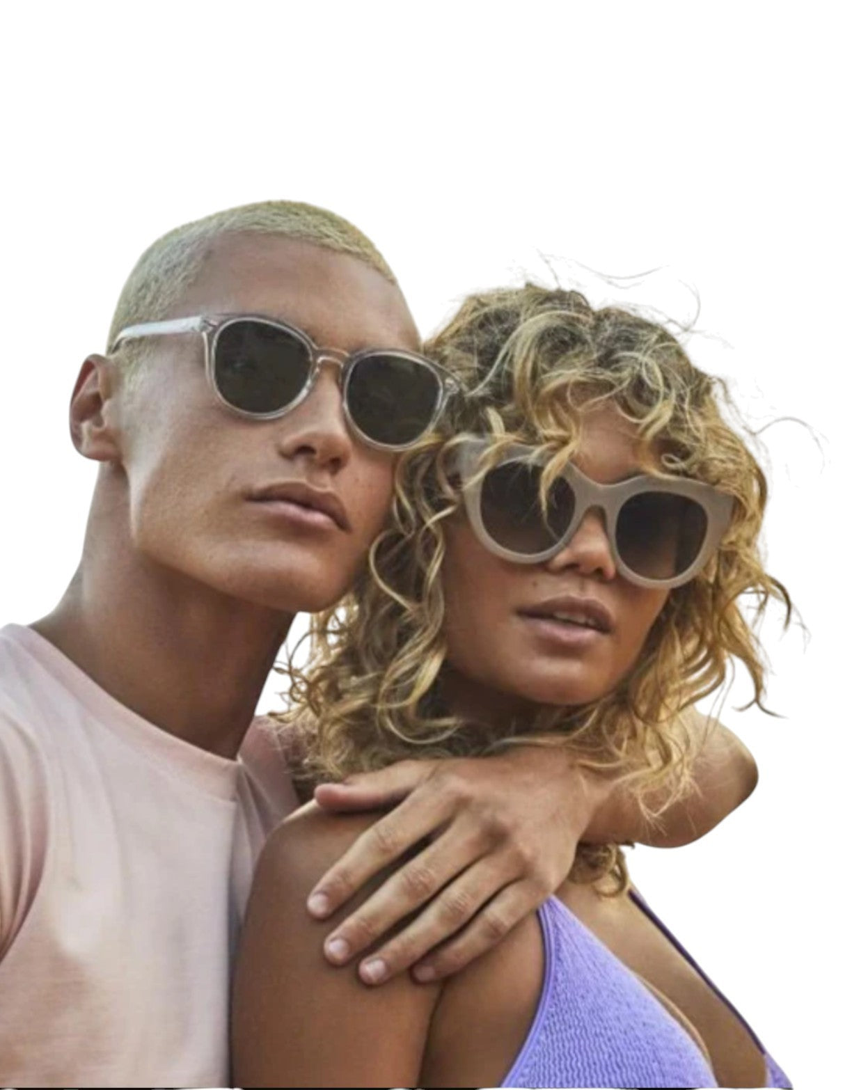 Le Specs Air Heart Sunglasses | Oatmeal/ Beige, Cat Eye, Oversized, Acetate