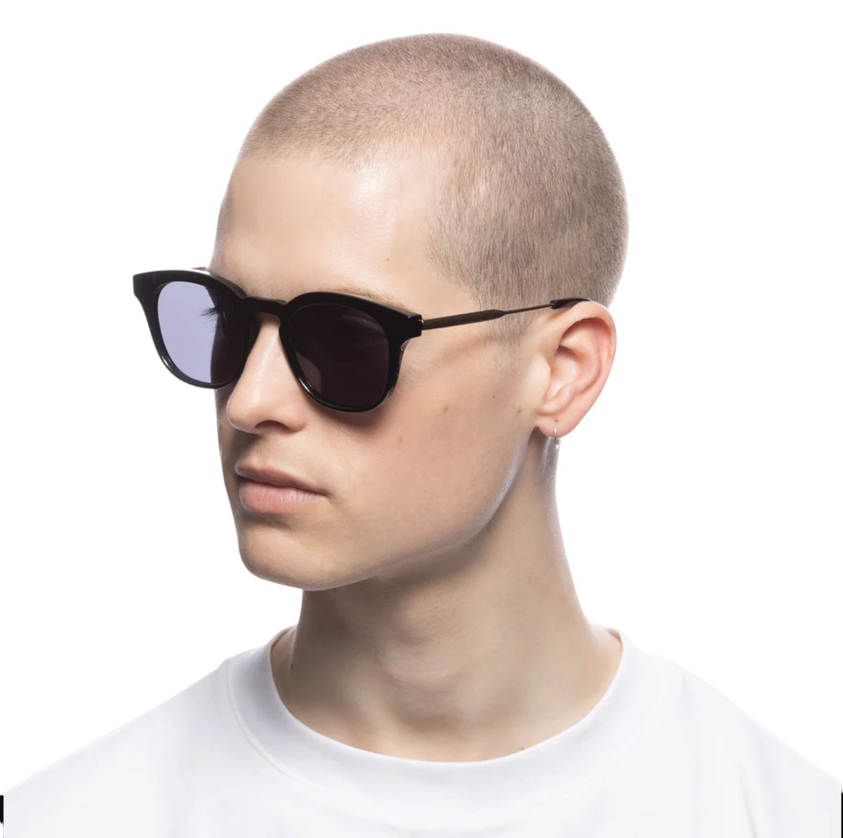 Le Specs Trasher Sunglasses | Black, Unisex, Medium, D-Frame, Metal & Acetate