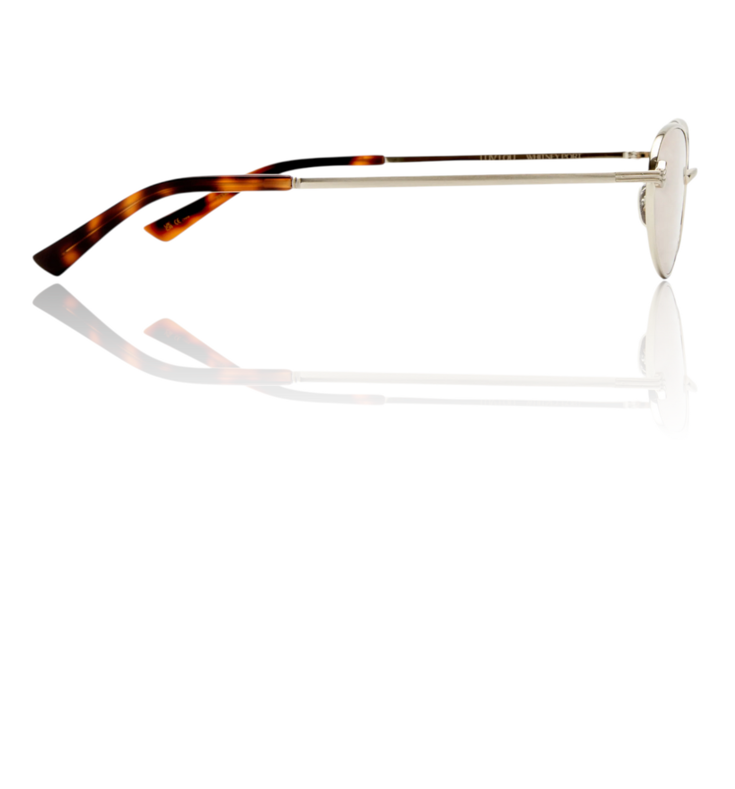 Luv Lou The Rose Sunglasses | Silver Metal, Cats Eye, Oval, Tan/Brown Mono Lens