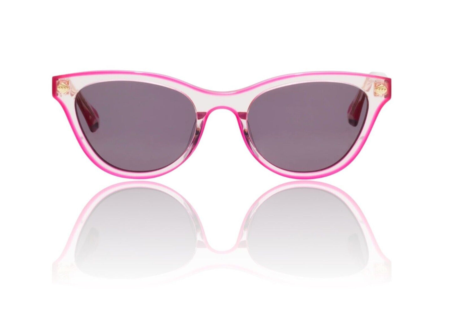 Camilla Festival Frolic Sunglasses | Pink/Clear Acetate, Cats Eye, Hand-Made