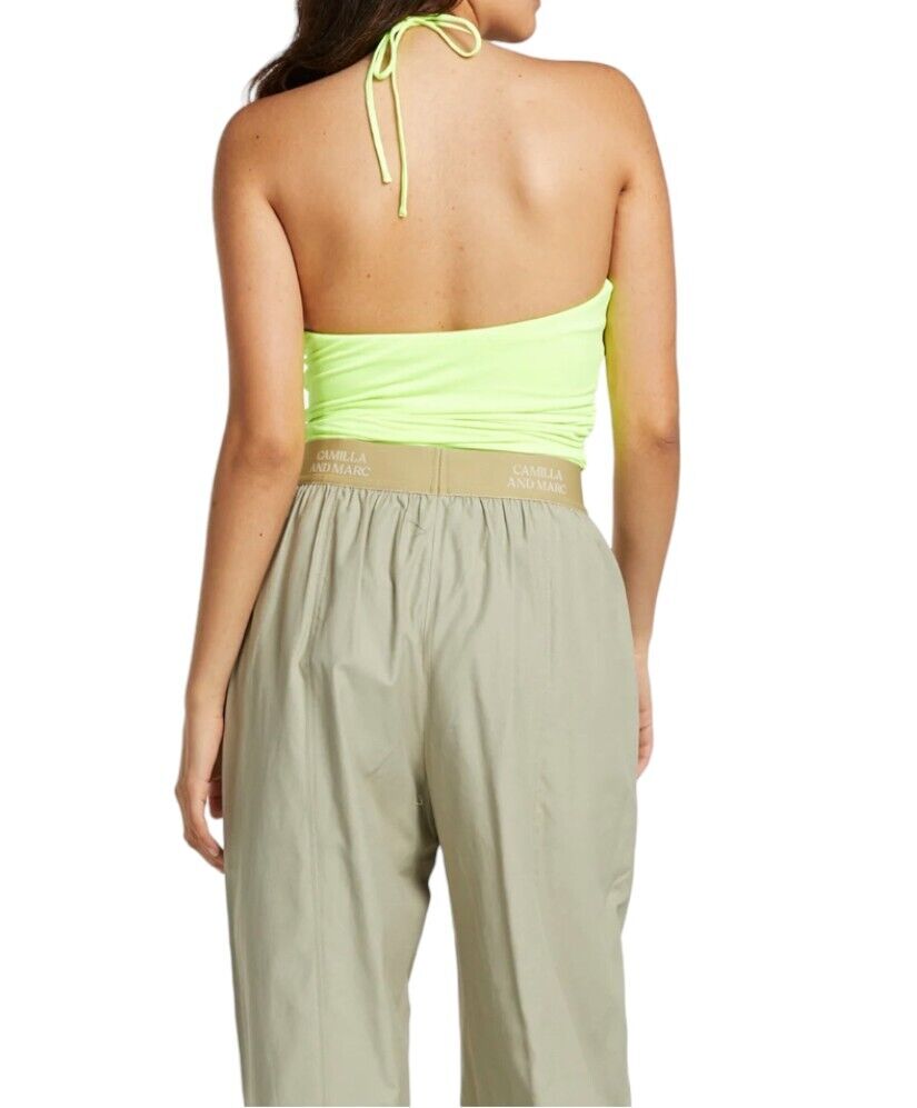 Camilla and Marc Granada Bodysuit | Fluoro/Neon Yellow, Cutout, Halter, Ruched
