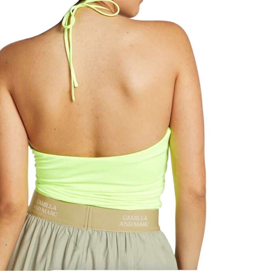 Camilla and Marc Granada Bodysuit | Fluoro/Neon Yellow, Cutout, Halter, Ruched