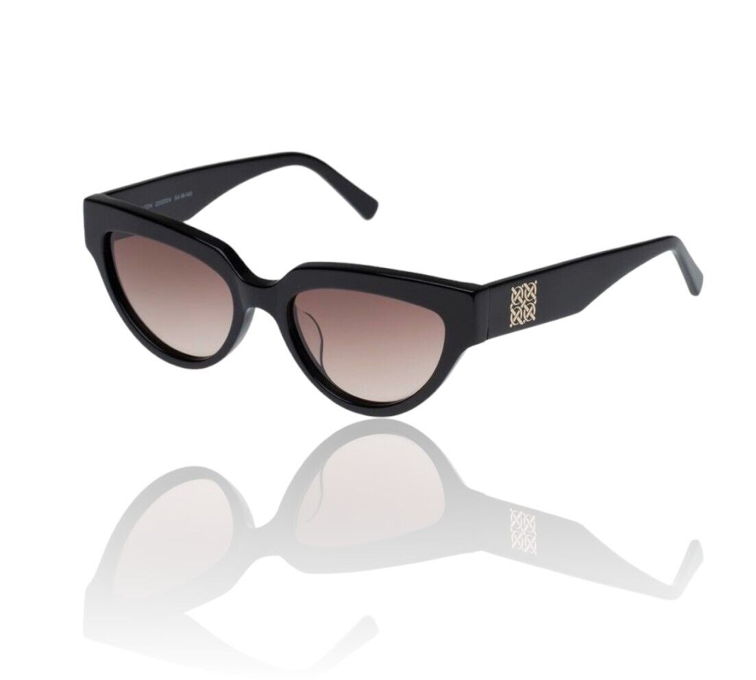 Oroton Ashton Sunglasses | Modern Chunky Cat Eye, Black, Grey Lenses, Handmade