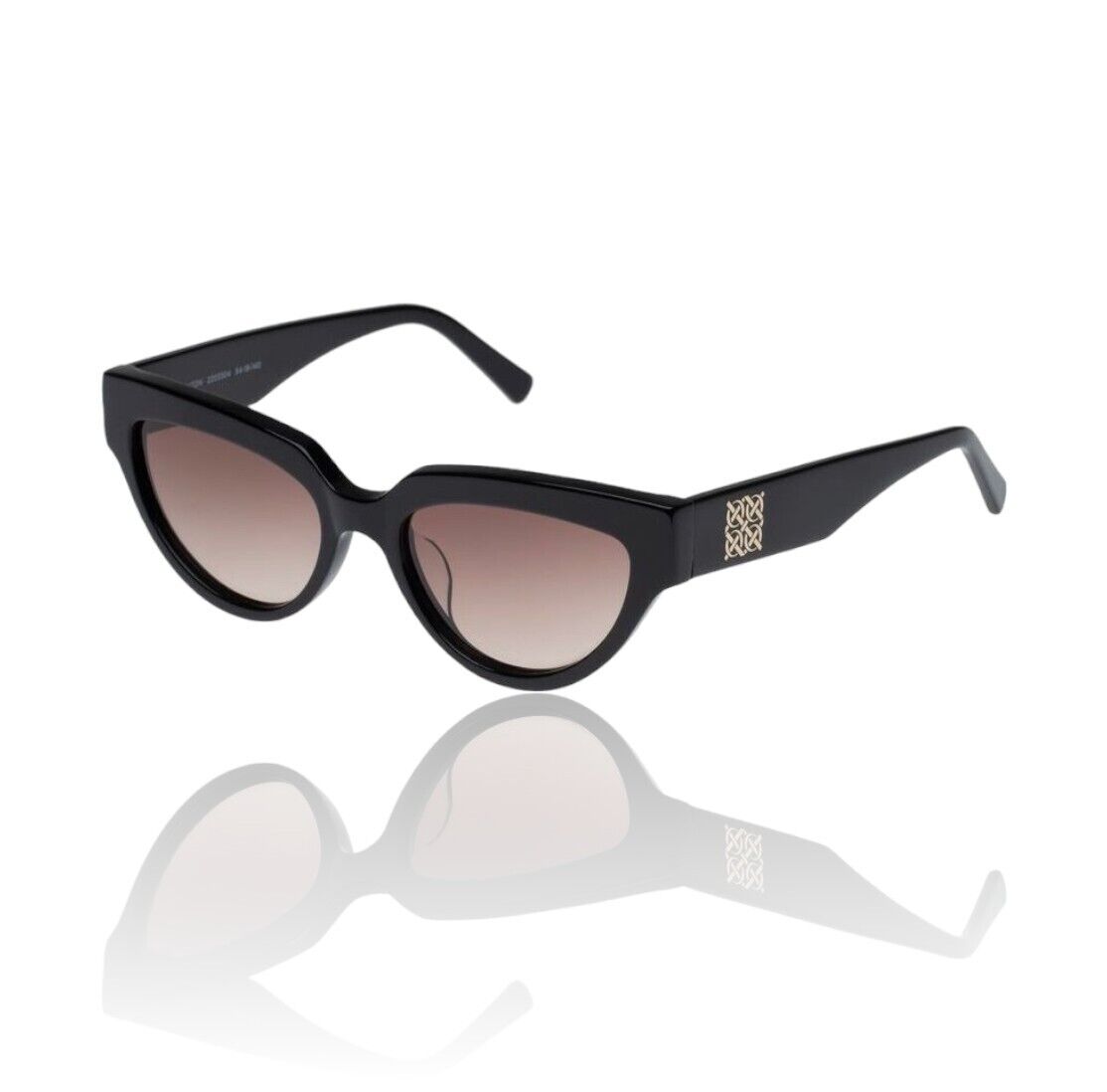 Oroton Ashton Sunglasses | Modern Chunky Cat Eye, Black, Grey Lenses, Handmade