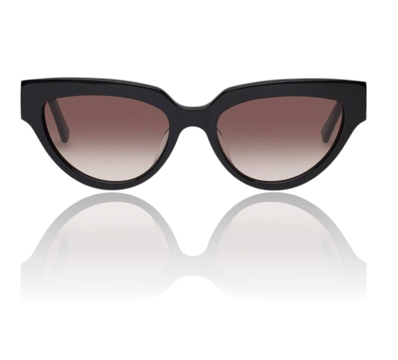 Oroton Ashton Sunglasses | Modern Chunky Cat Eye, Black, Grey Lenses, Handmade