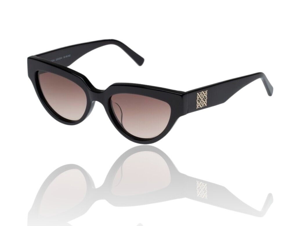 Oroton Ashton Sunglasses | Modern Chunky Cat Eye, Black, Grey Lenses, Handmade