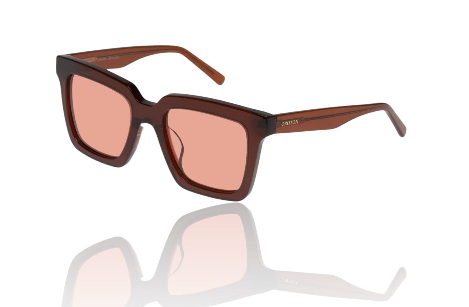 Oroton Easton Sunglasses Caramel/Brown Acetate Brown Lenses