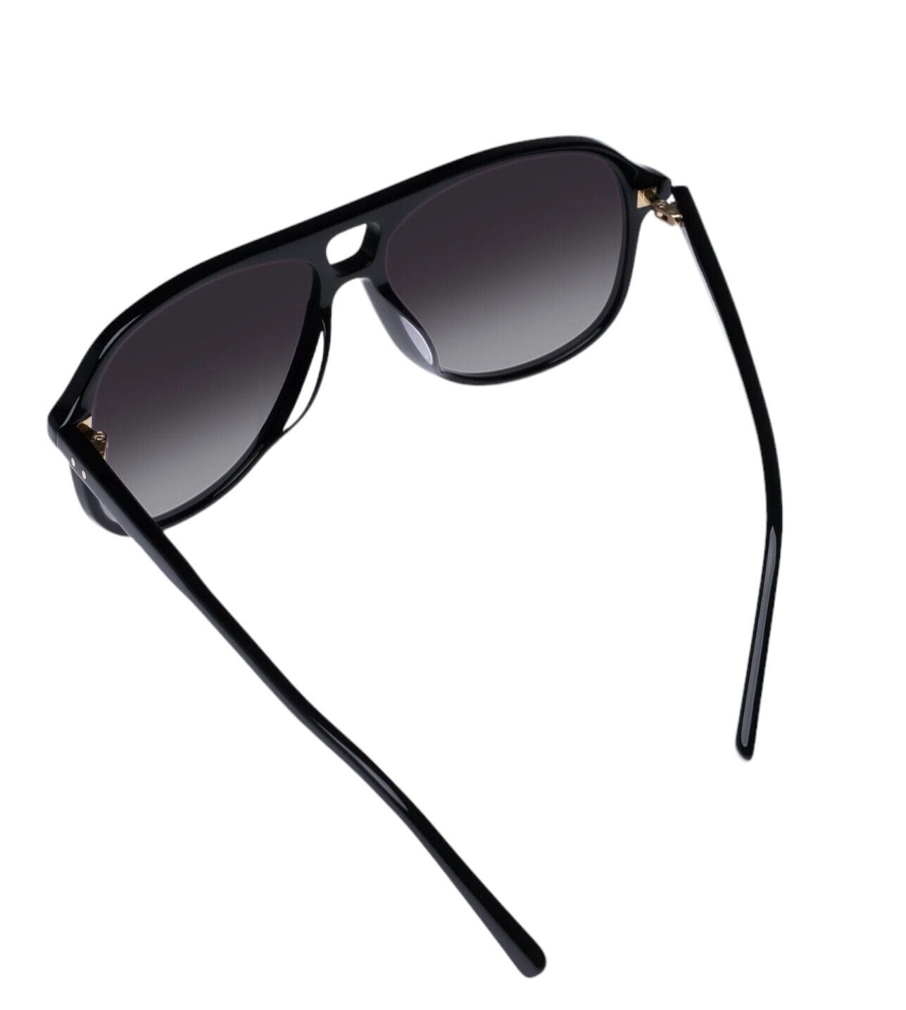 Oroton Folks Sunglasses | Acetate Aviator, Retro, Black, Grey Lenses, Hand Made