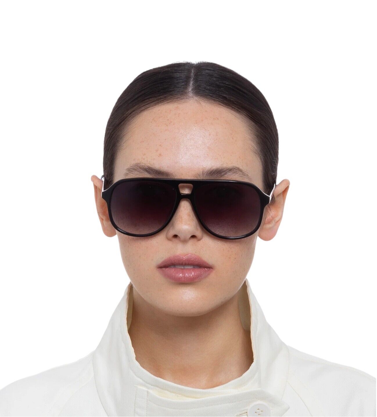 Oroton Folks Sunglasses | Acetate Aviator, Retro, Black, Grey Lenses, Hand Made