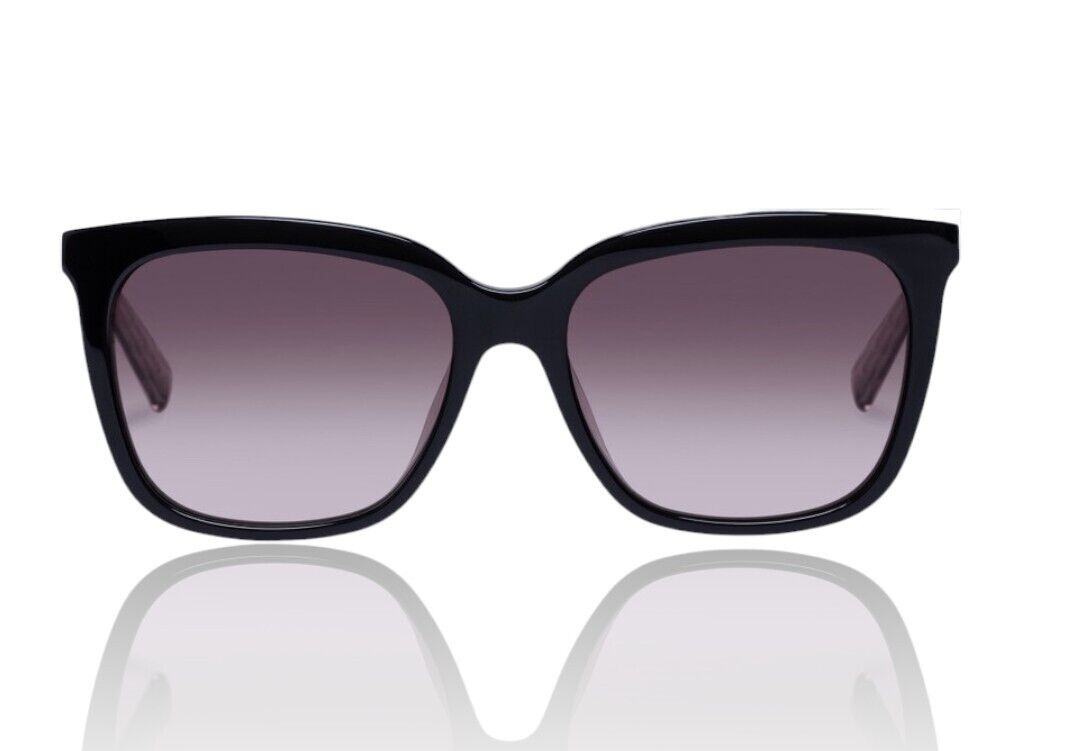 Oroton Lennon Sunglasses | Rectangle, Black, Warm Gradient Lenses, Hand Made