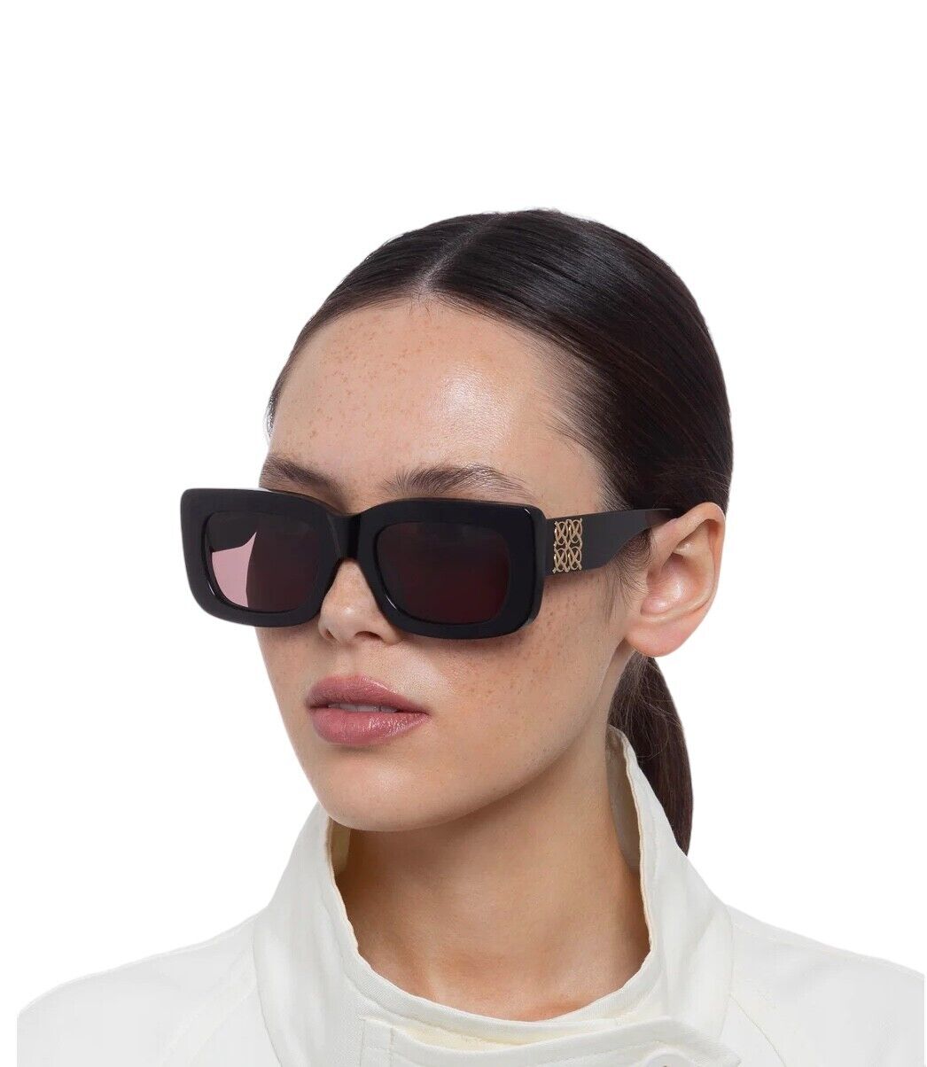 Oroton Alice Sunglasses black chunky gold Acetate Rectangle