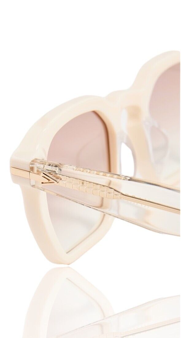 Karen Walker Trillion Sunglasses |Beige Acetate/Brown Graduate Lenses, Geometric