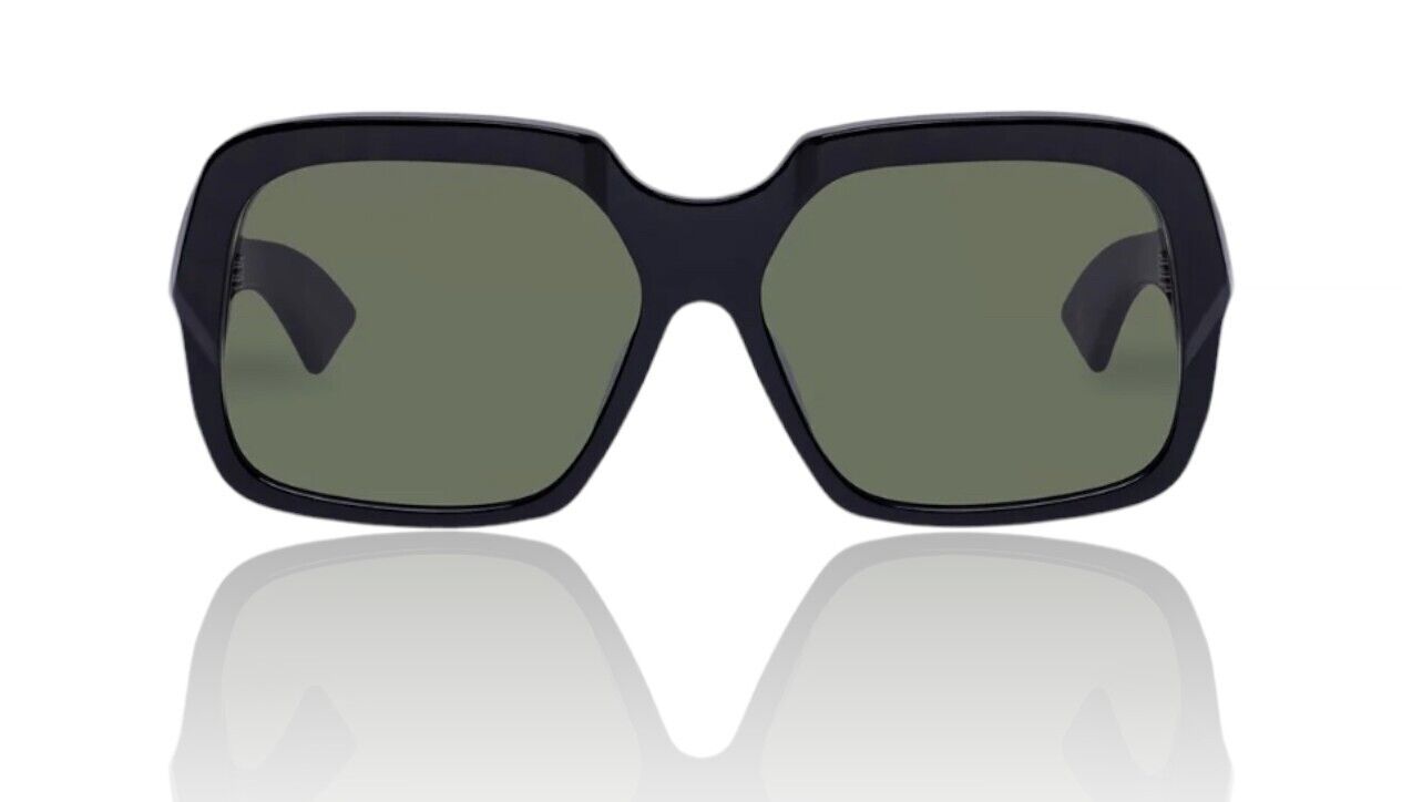 Karen Walker Asscher Sunglasses |Black Acetate, Oversized, Square, Retro/Vintage