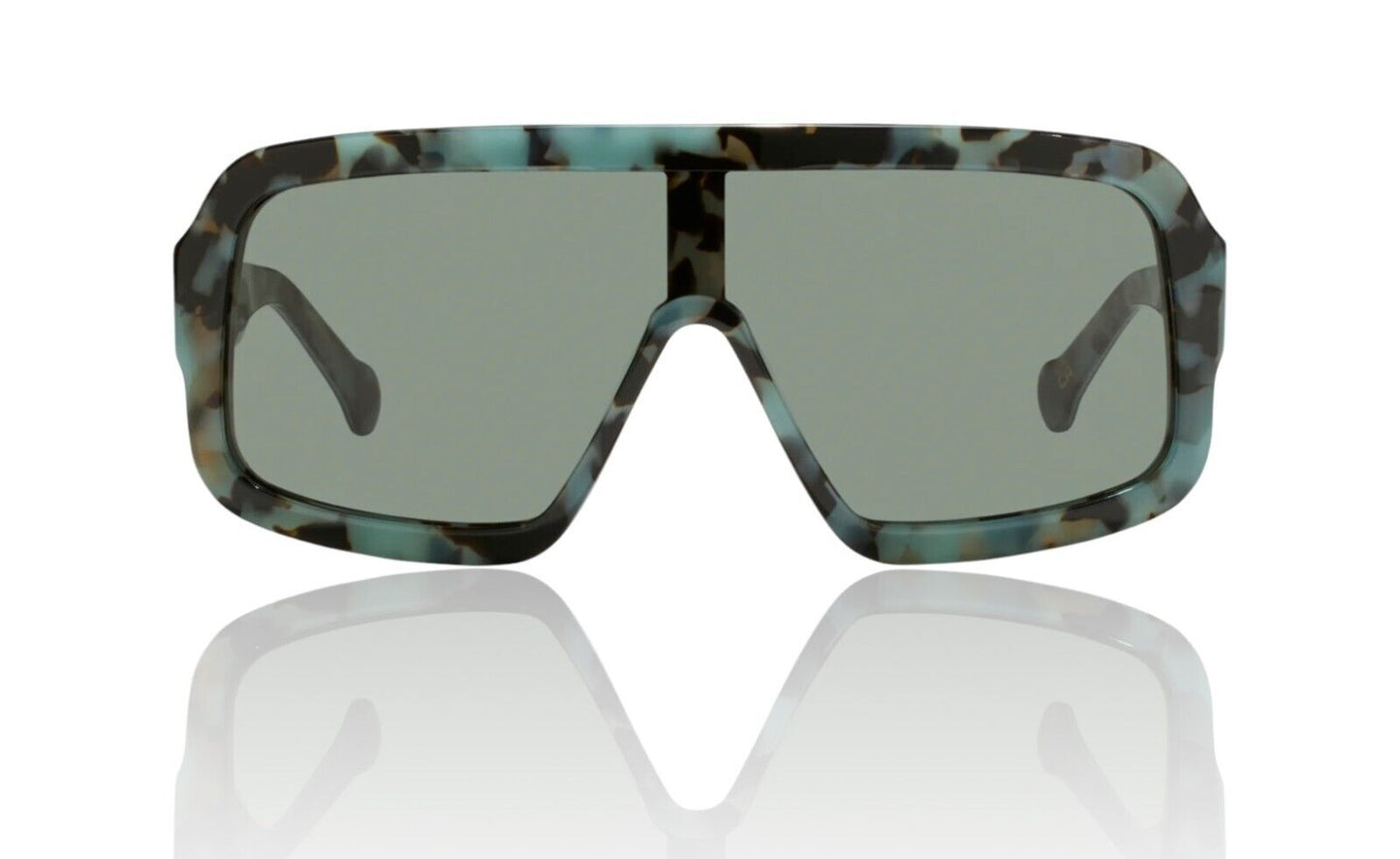 Camilla No Photos Please| Shield Shape, Blue Tort/Monogram, Oversized Acetate