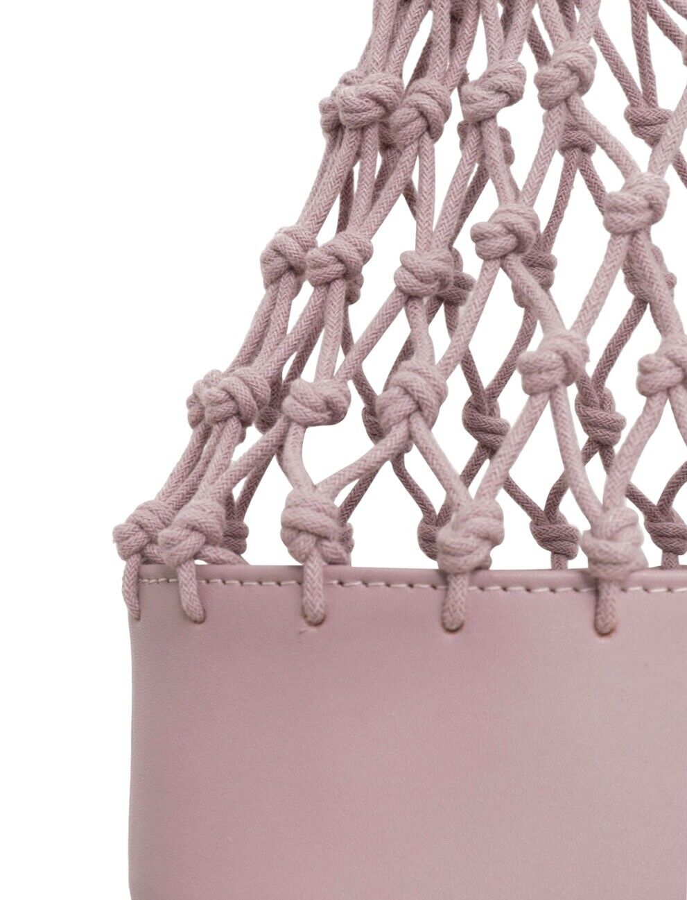 Zimmermann Mini Fisherman's Tote Bag |Handbag, Lilac/Purple, Leather, Macrame