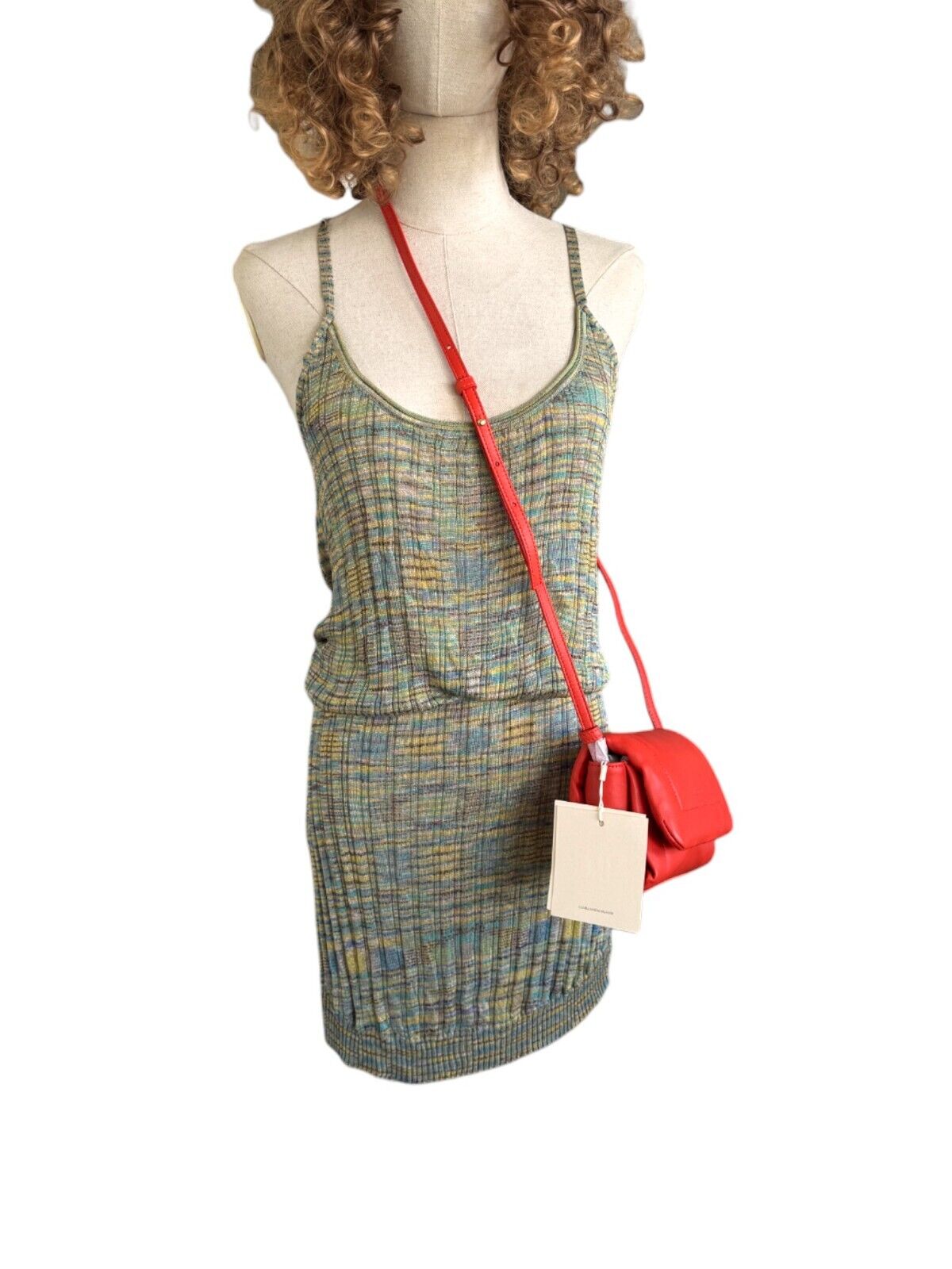CAMILLA & MARC Paloma Micro Bag | Red Puffer Leather, Crossbody /Top Handle