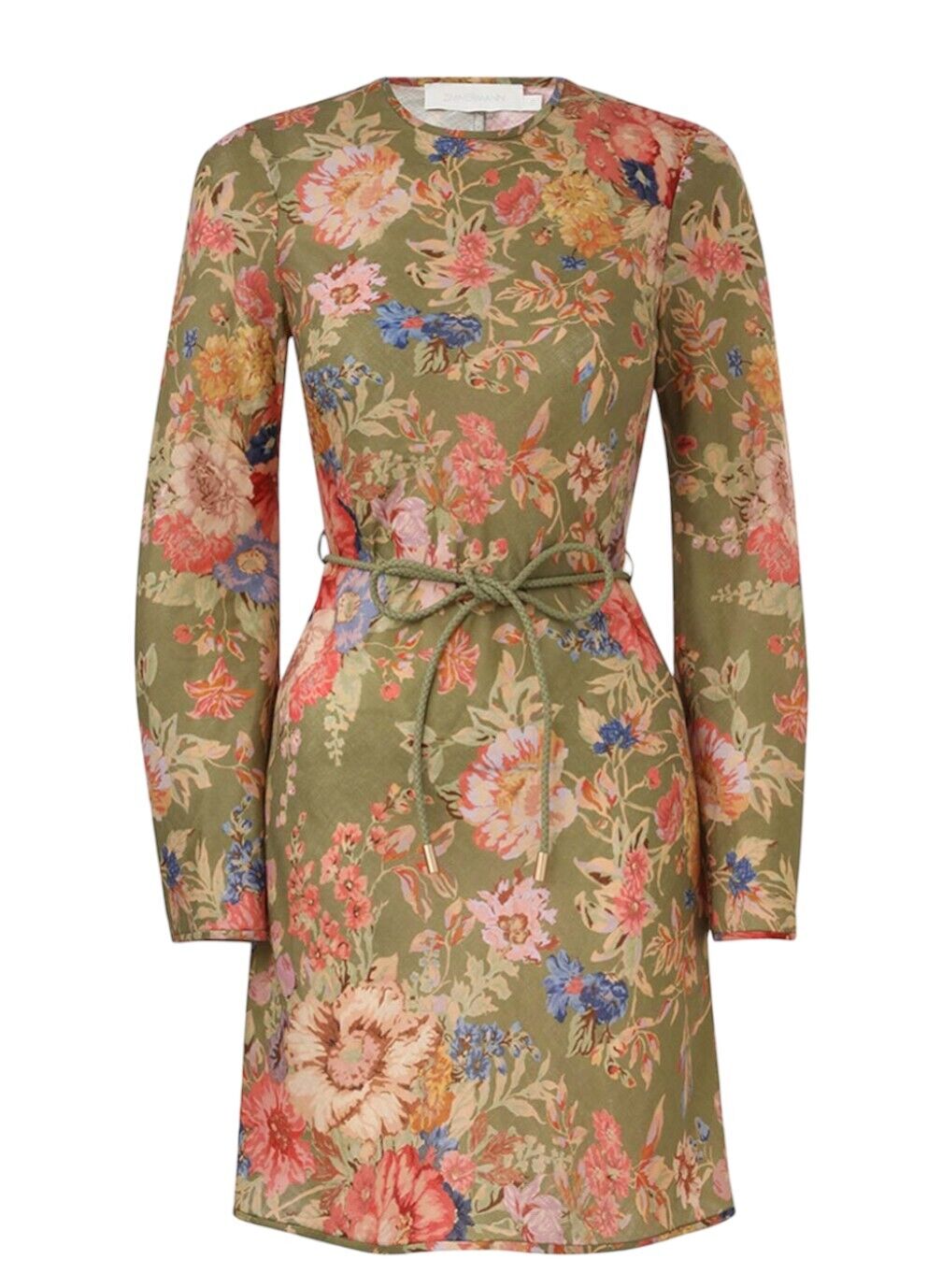 Zimmermann August Bias Mini Dress, Sage Floral, Size 3 Zimmermann August Bias Mini Dress, Sage Floral, Size 3