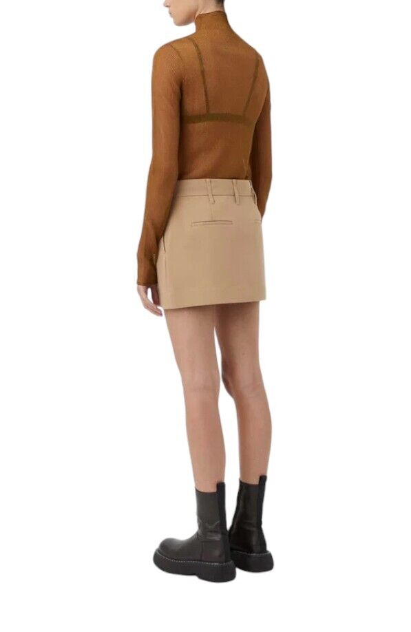 CAMILLA AND MARC Jade Lurex Knit Top |Bronze, Slip, Sheer, Long Sleeves, Blouse