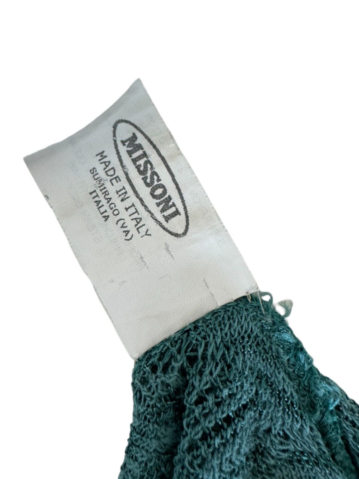 Missoni Mini Dress | Teal/Mint Green, Knitted, Backless, Low Cowl Back, 40IT/8AU