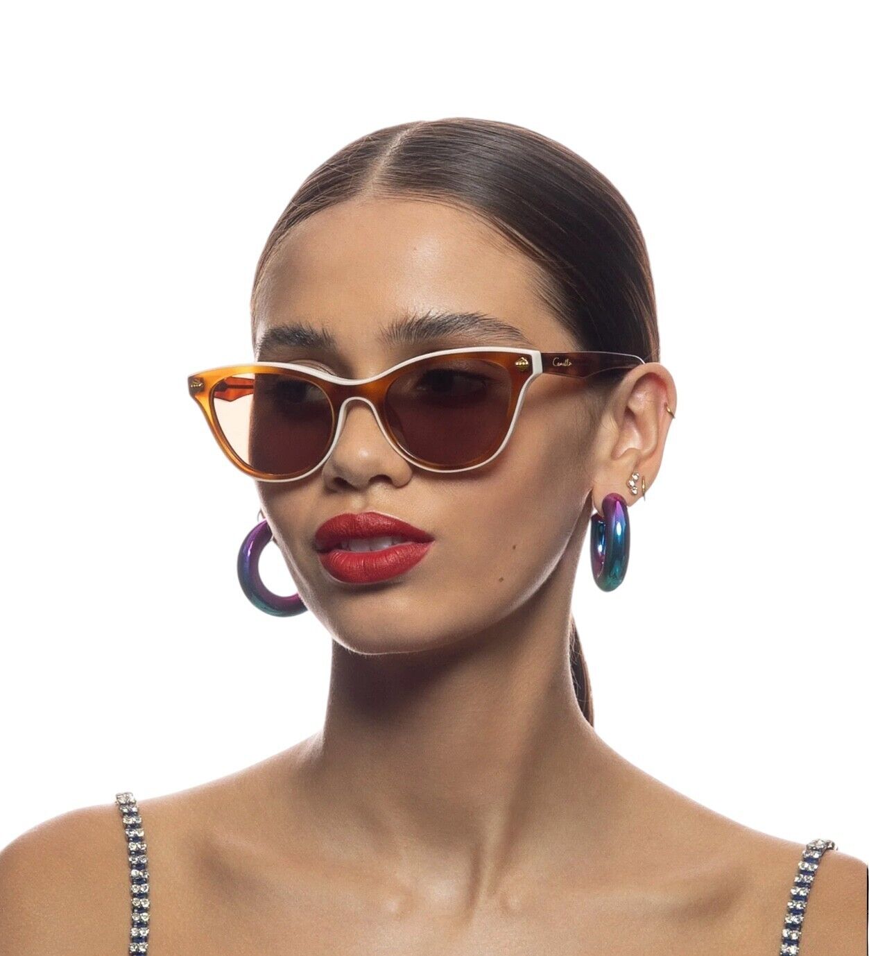 Camilla Festival Frolic Sunglasses | Tortoise Shell Acetate, CatsEye, Hand-Made