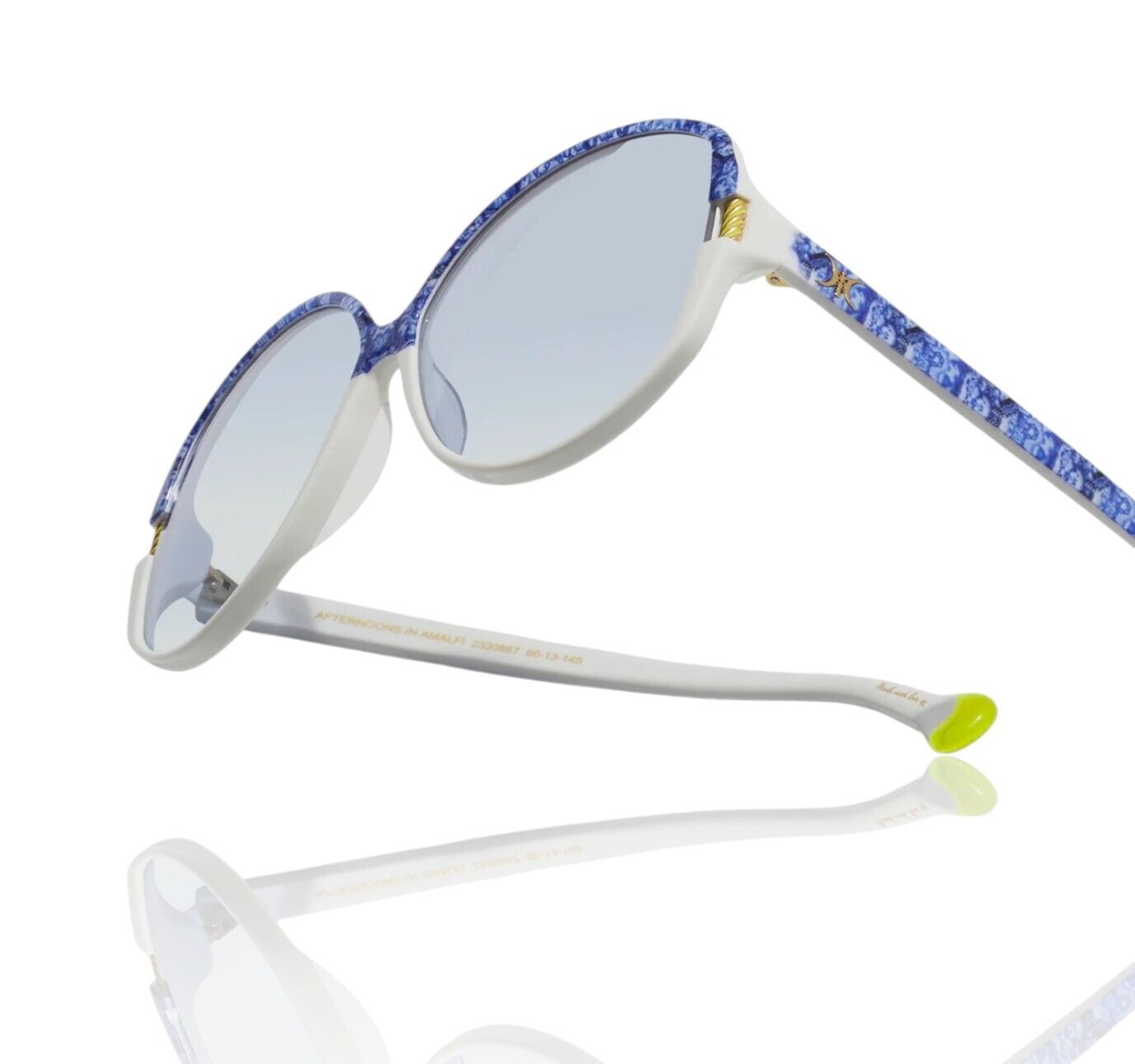 Camilla Afternoons in Amalfi Sunglasses | Blue Positano Print/White, Round