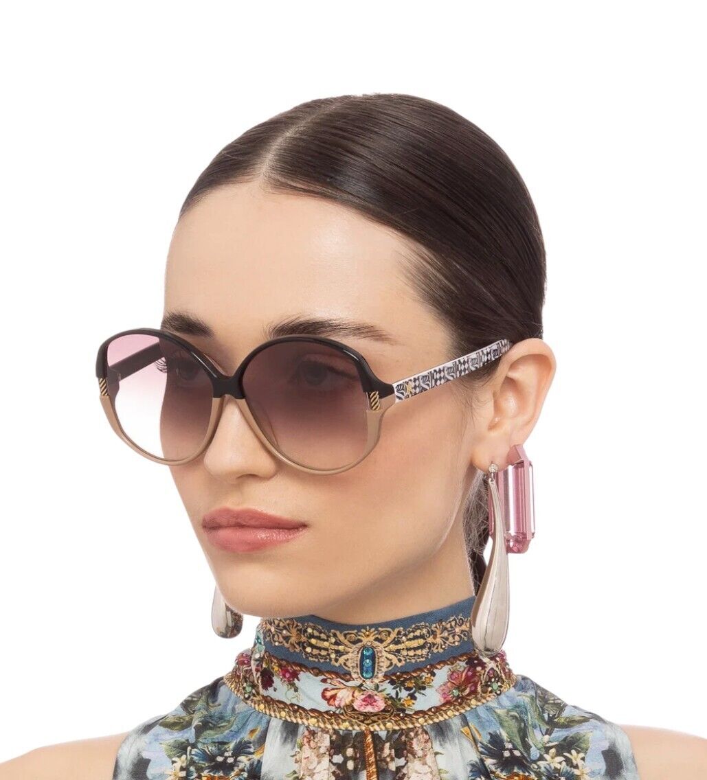 Camilla Afternoons in Amalfi Sunglasses | Black/Putty, Round, Oversized, Round