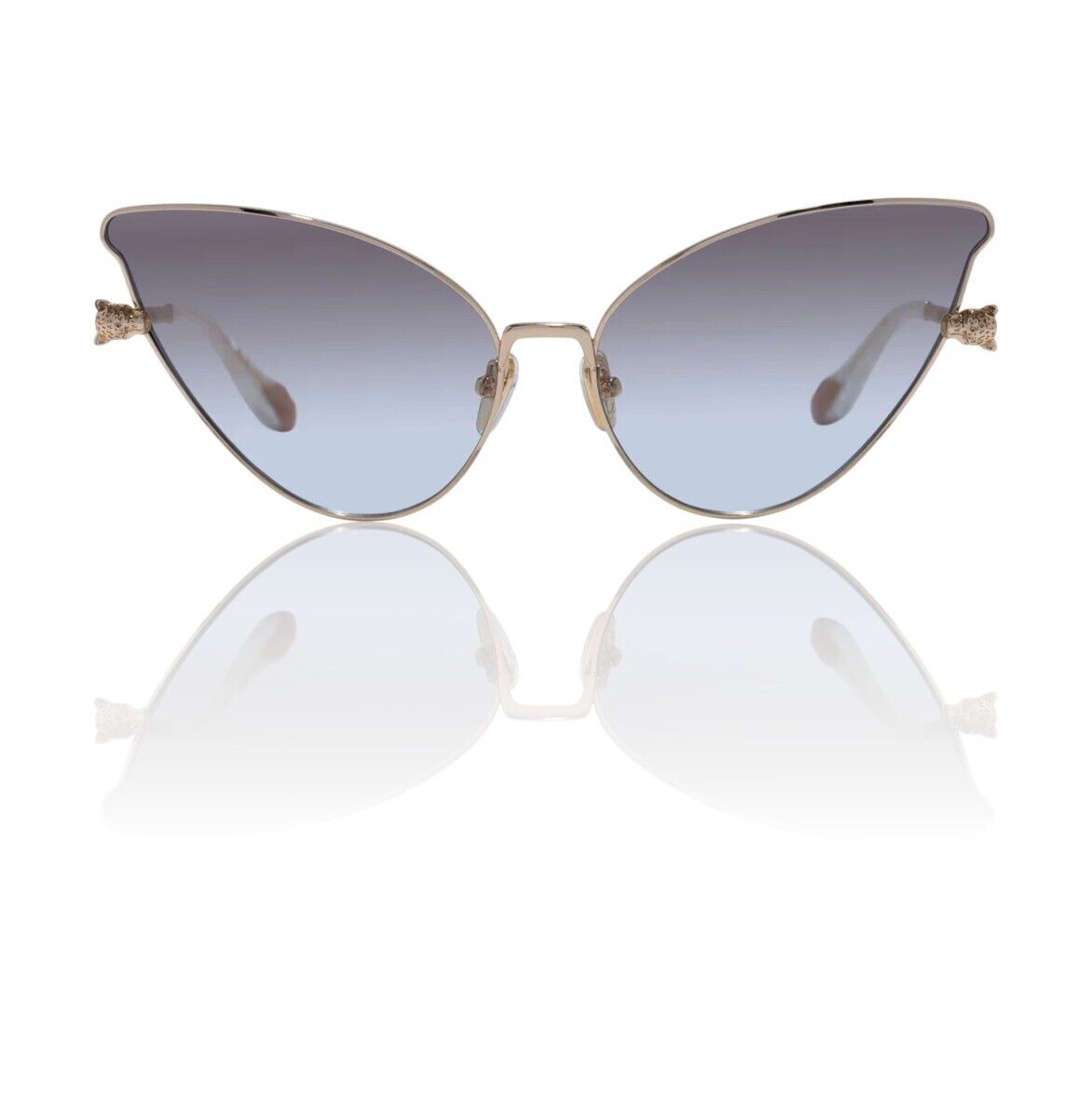 Camilla Head in the Clouds Sunglasses | Gold Metal, Cat Eye/Buttefly, Brown Lens