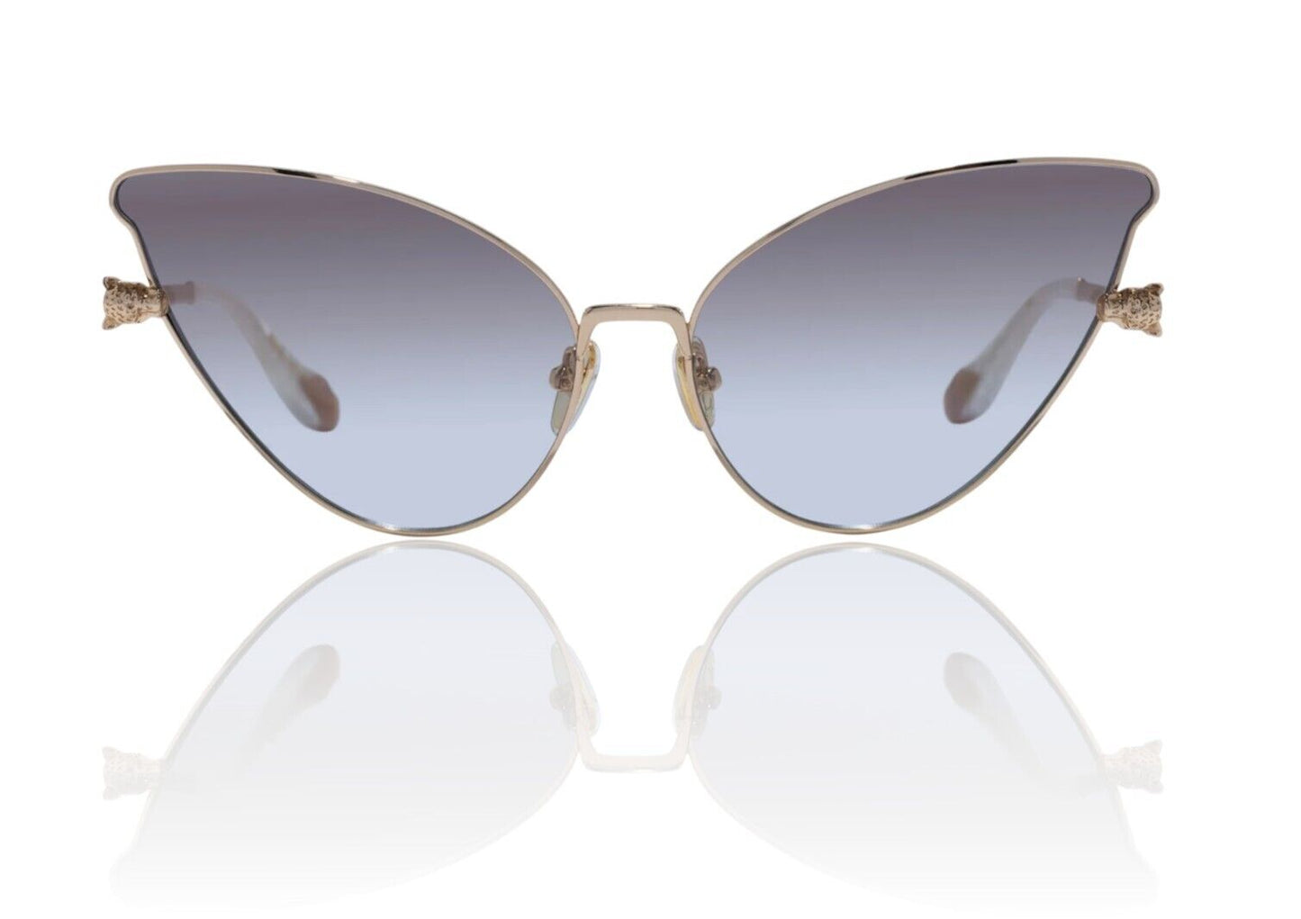 Camilla Head in the Clouds Sunglasses | Gold Metal, Cat Eye/Buttefly, Brown Lens