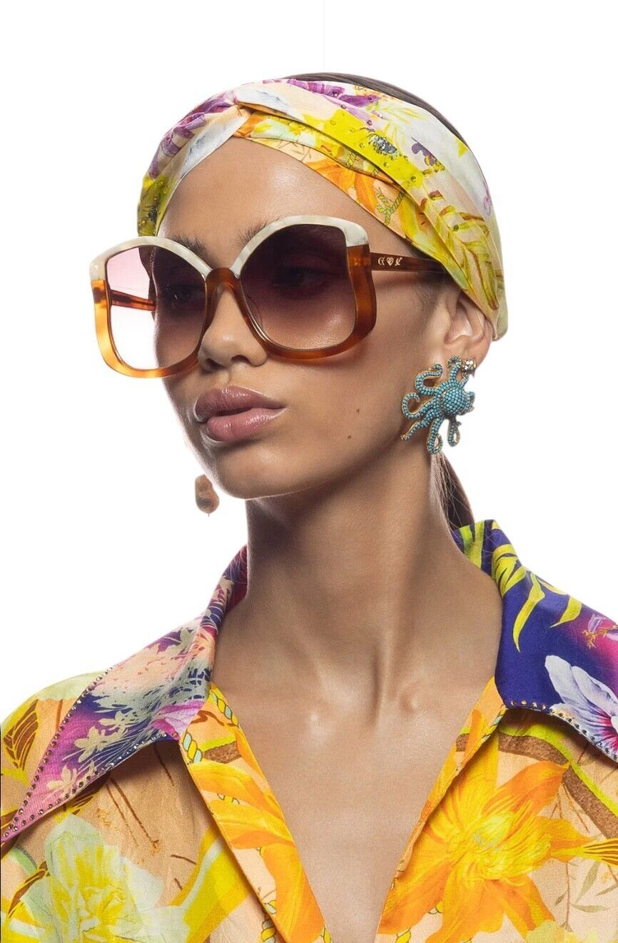 Camilla Social Butterfly Sunglasses | White/Tortoise Shell, Oversized, Acetate