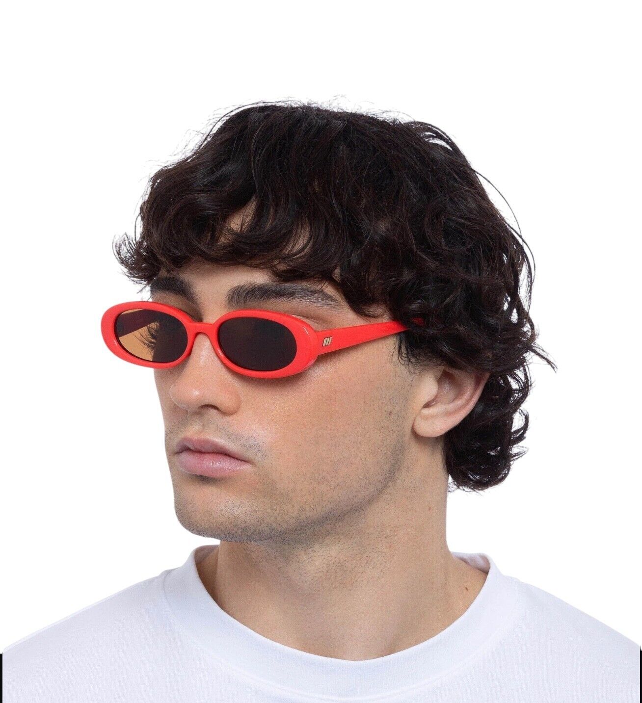 Le Specs Outta Love Sunglasses |Electric Orange, Oval, Small Frame, 90's Style