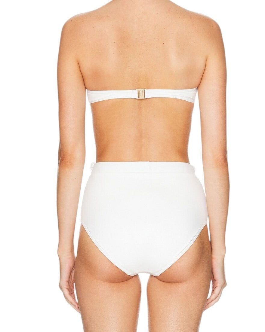 Zimmermann Halliday Eyelet Balconette Bra | White/Ivory Gold, Underwire, Straps