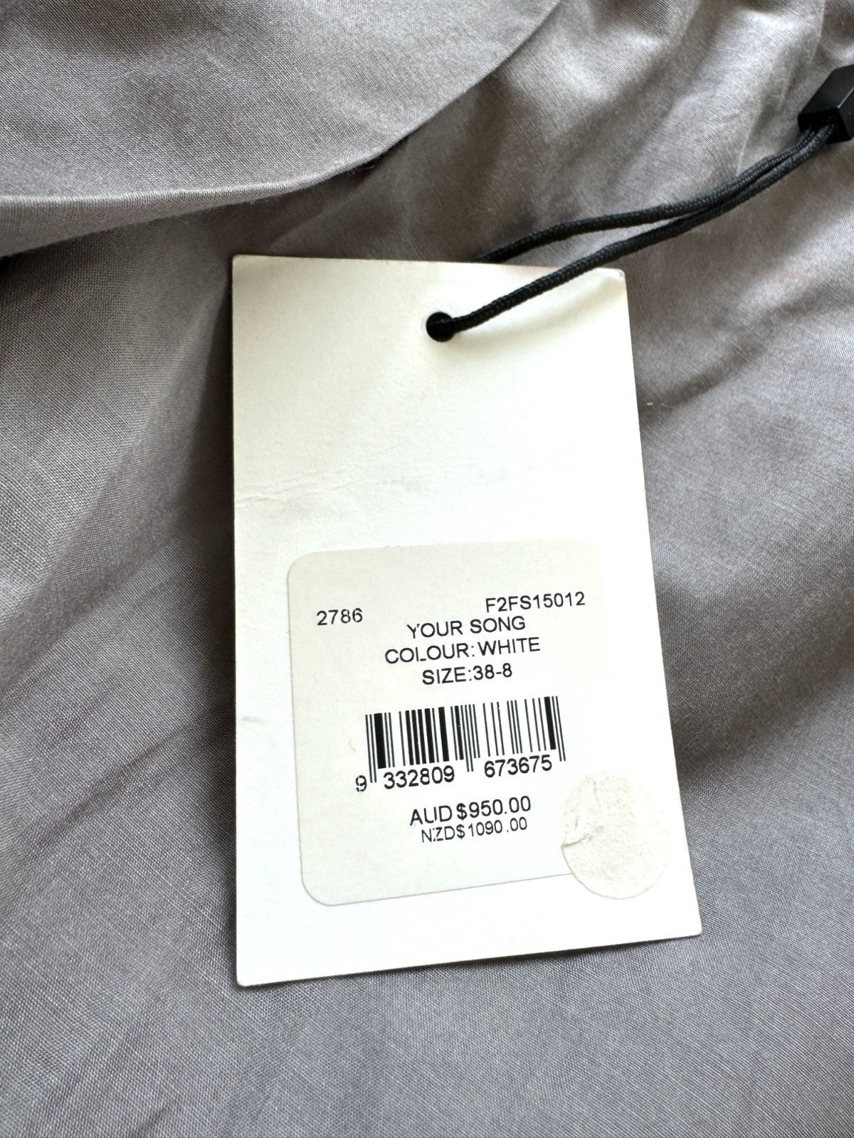 Sass & Bide Distressed "Your Song" Leather Jacket | White, Sz 38/8 AU, Belt