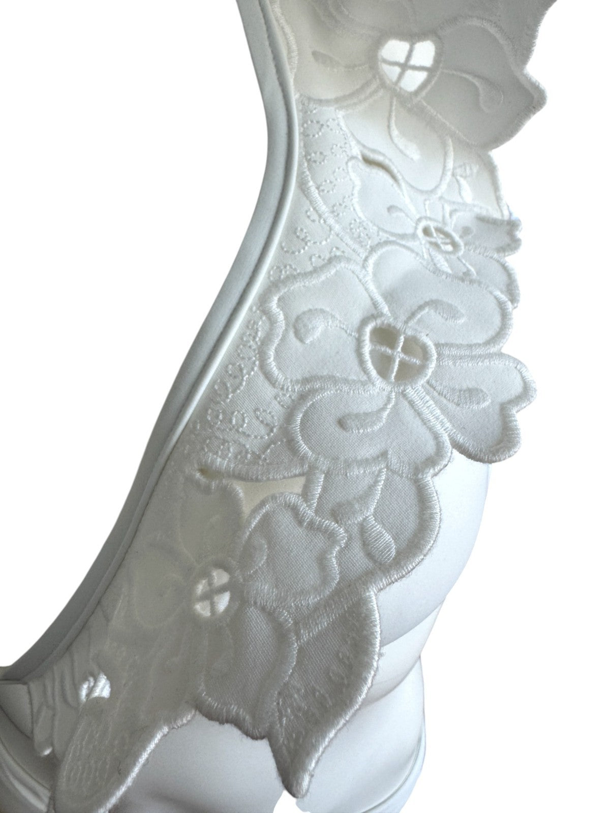Zimmermann Golden Embroidery Frill Bikini | White, Shoulder Frills, Low Rise