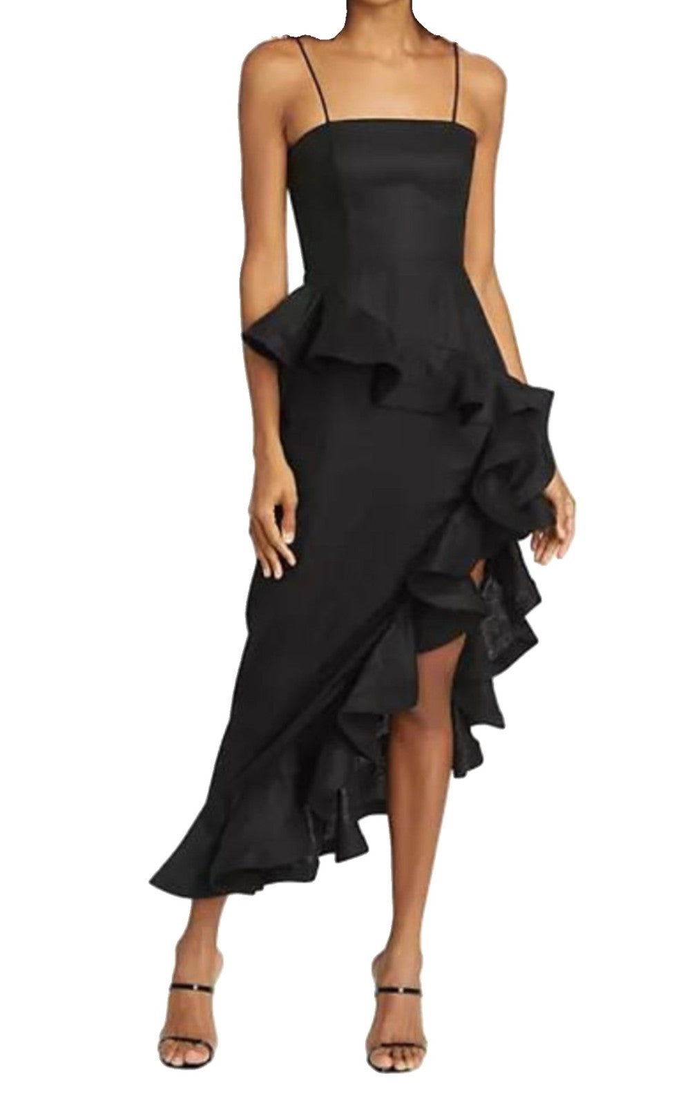 Zimmermann Harmony Tango Dress |Lilac/Pink, Asymmetric, Frills, Spaghetti Straps