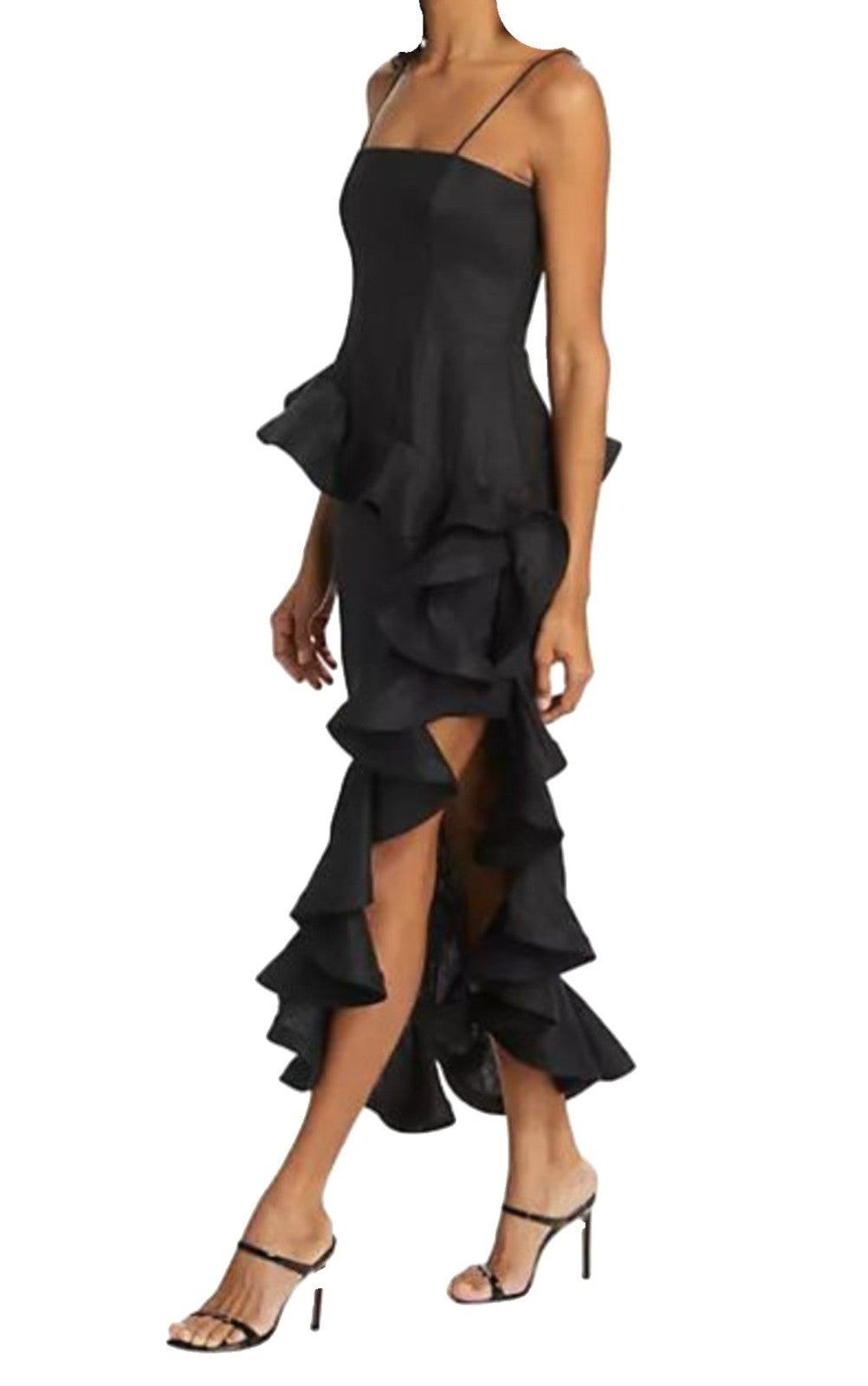 Zimmermann Harmony Tango Dress |Lilac/Pink, Asymmetric, Frills, Spaghetti Straps