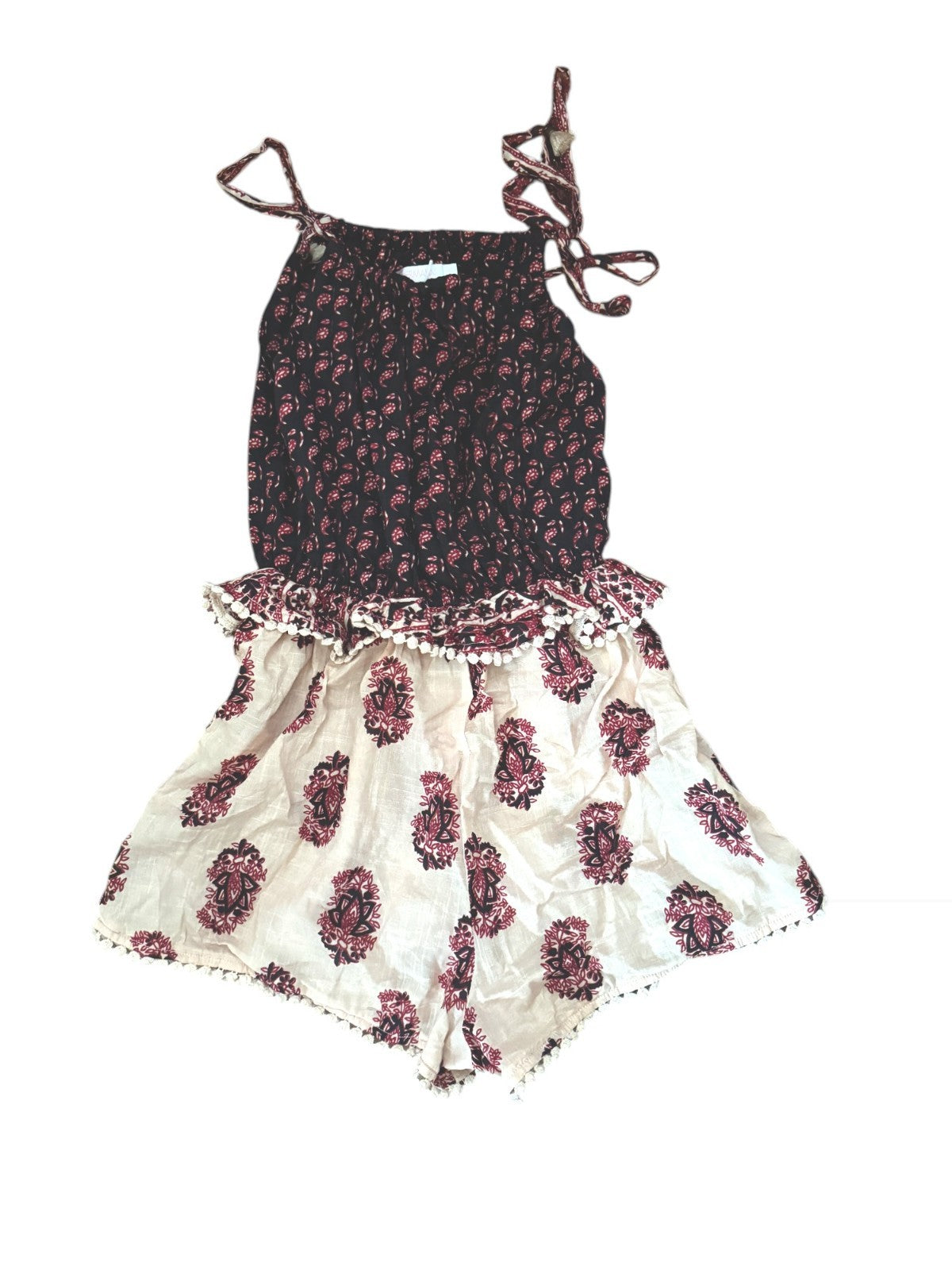 Zimmermann Kids Jaya Playsuit | Size 8 yrs, Cotton, Paisley, Cotton, Lightweight