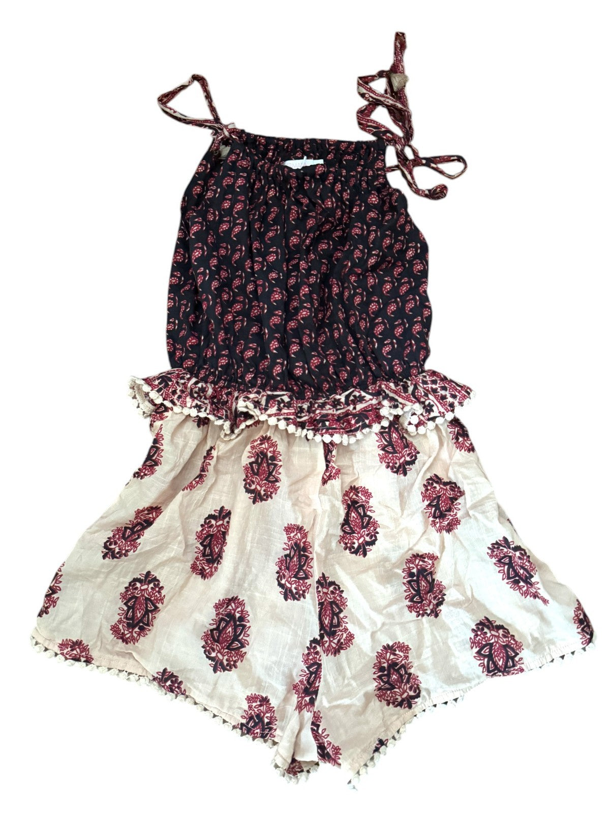 Zimmermann Kids Jaya Playsuit | Size 8 yrs, Cotton, Paisley, Cotton, Lightweight
