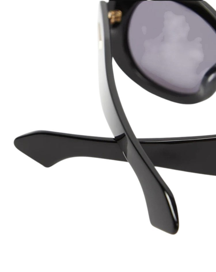 Karen Walker Parlour B Sunglasses |Black, Oval, Acetate, Oversized, Category 3