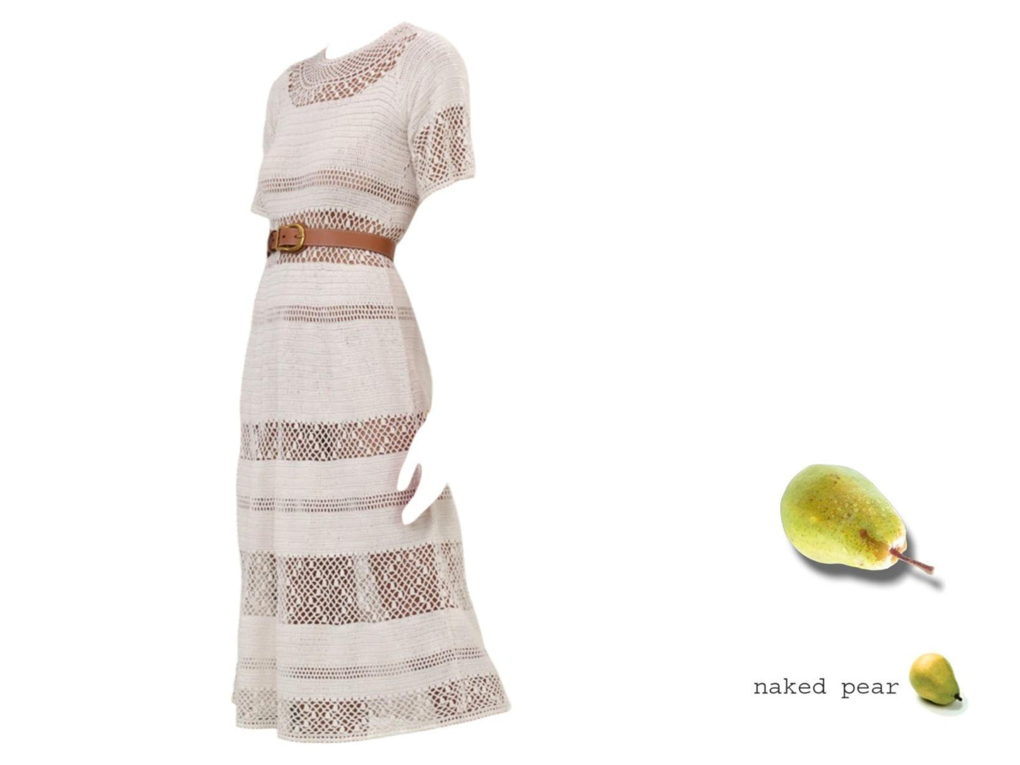 Zimmermann Ottie Crochet Dress |Ivory/White, Sheer, Short Sleeve, Swimsuit Cover