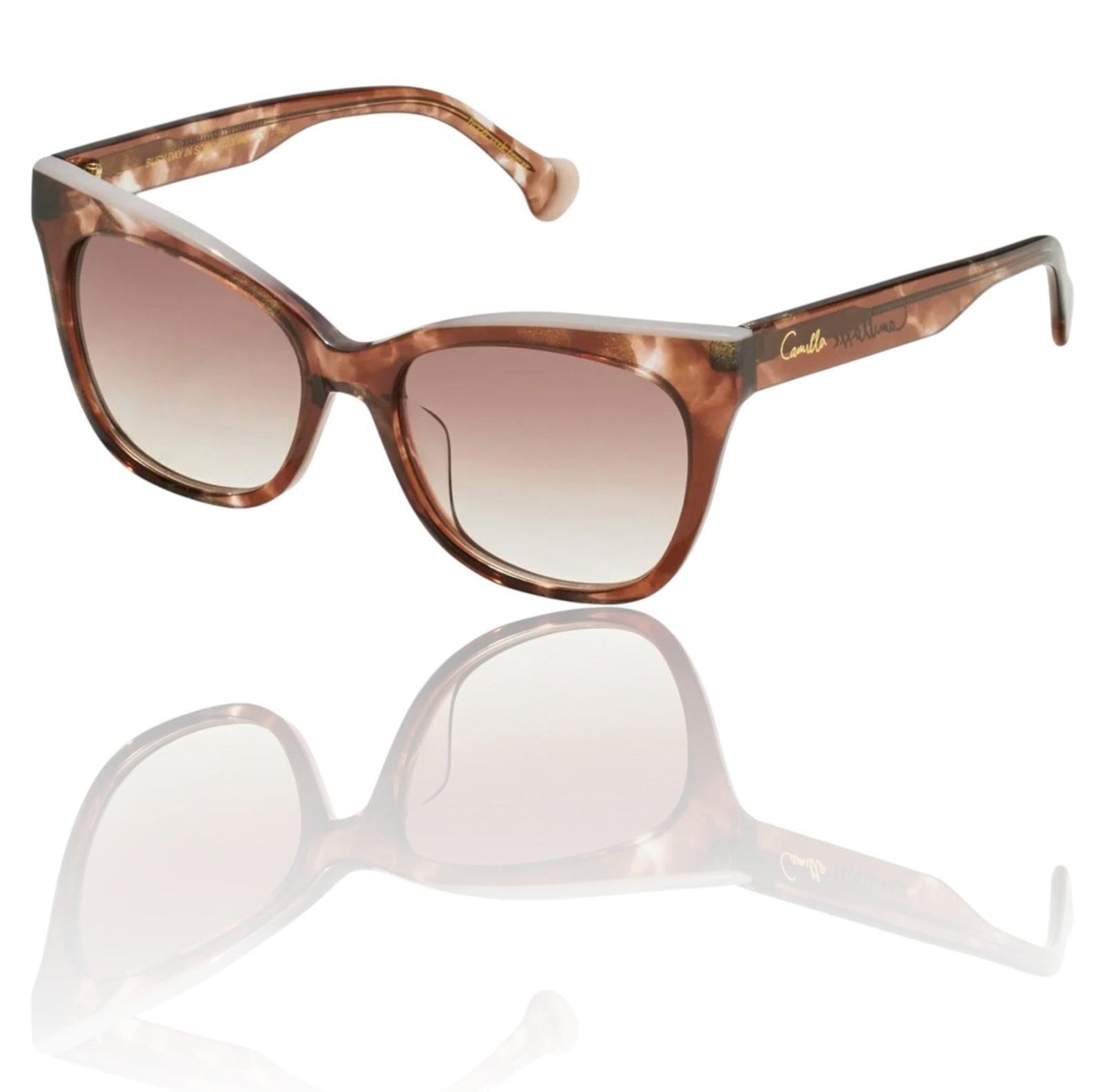 Camilla Busy Day in Soho Sunglasses | Tortoise, Acetate, Cat Eye, Brown Gradient