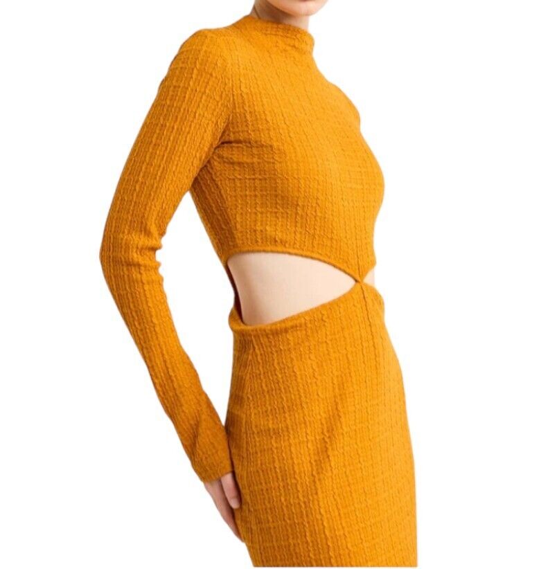 CAMILLA & MARC Nemesia Dress | Orange, Burnt Orange, Side Cut Outs, Long Sleeve