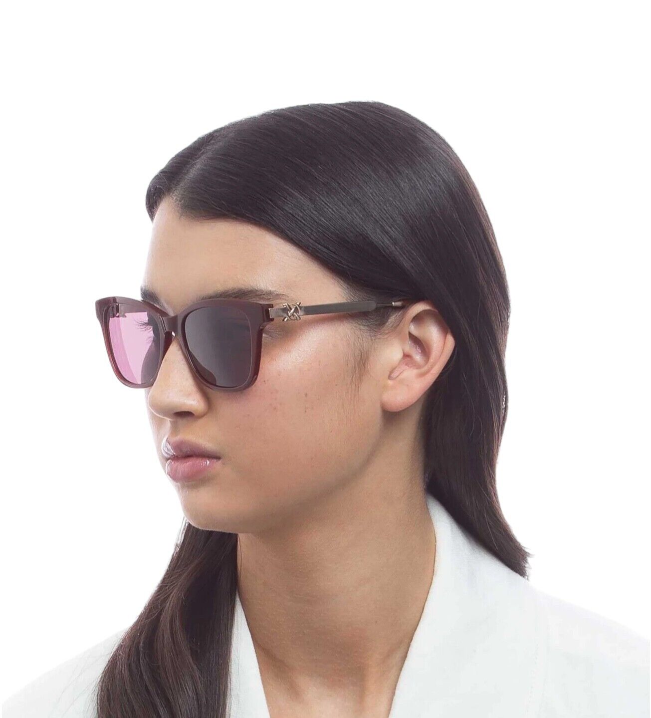 Oroton Darcy Sunglasses | Amber/Burgundy/Gold, Acetate/Metal, Cat Eye, Hand Made