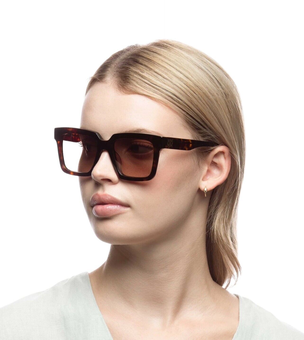 Oroton Oaks B Sunglasses | Square, Tortois Shell, Plant-Based Acetat, Hand Made