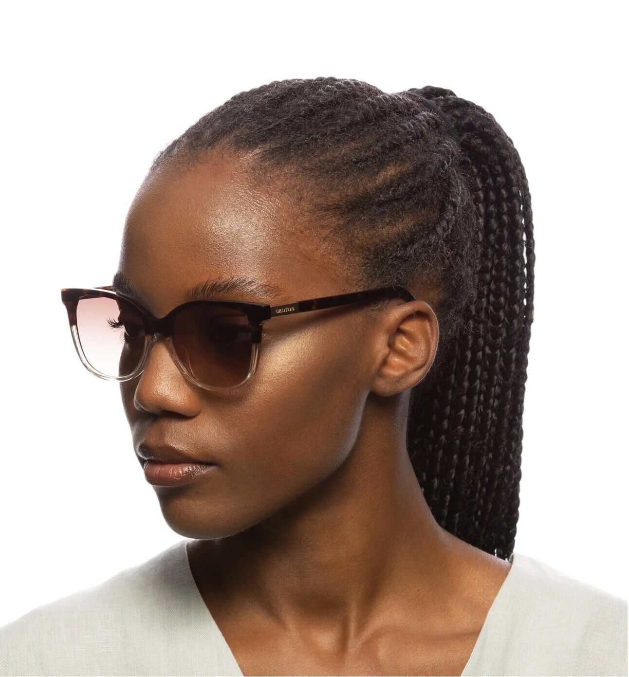 Oroton Uma B Sunglasses |Tortoise Shell, Cat Eye, Plant-Based Acetate, HandMade