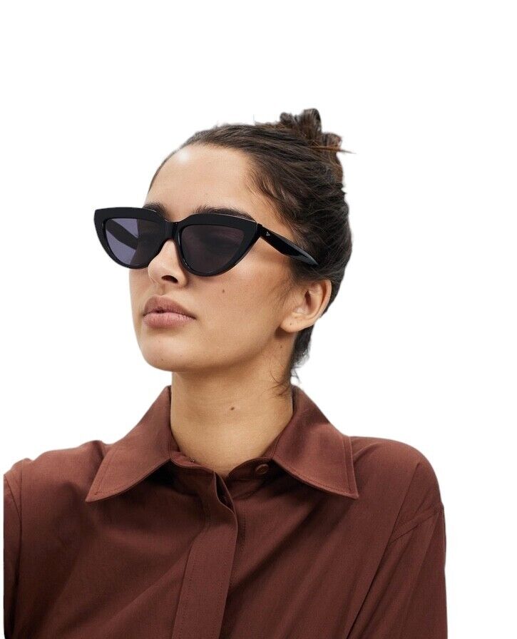 Karen Walker Lash Splash Sunglasses | Black Cat Eye, Bio-Acetate, Eco Friendly