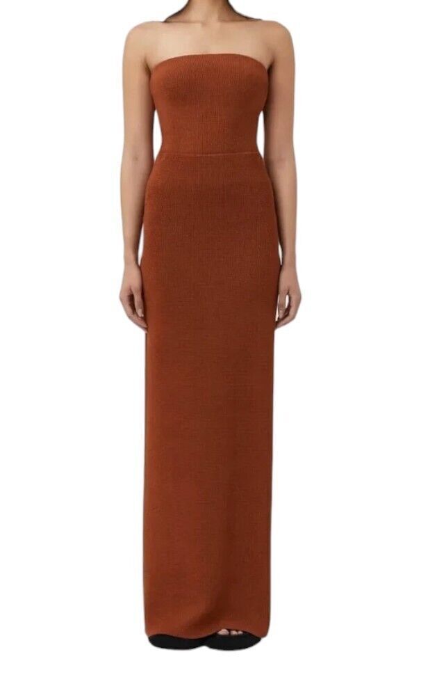 Camilla and Marc Corbin Knit Bodysuit | Brown, Knitted, strapless, Tube Top