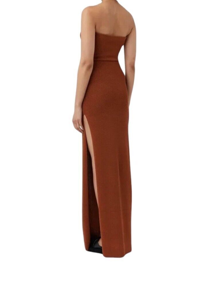 Camilla and Marc Corbin Knit Bodysuit | Brown, Knitted, strapless, Tube Top