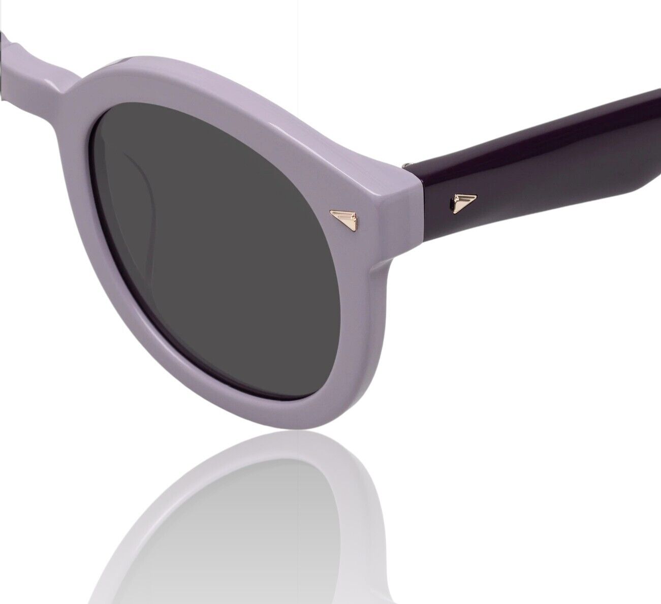 Karen Walker Super Duper Strength Sunglasses | Lilac Plum, Round, Oversized