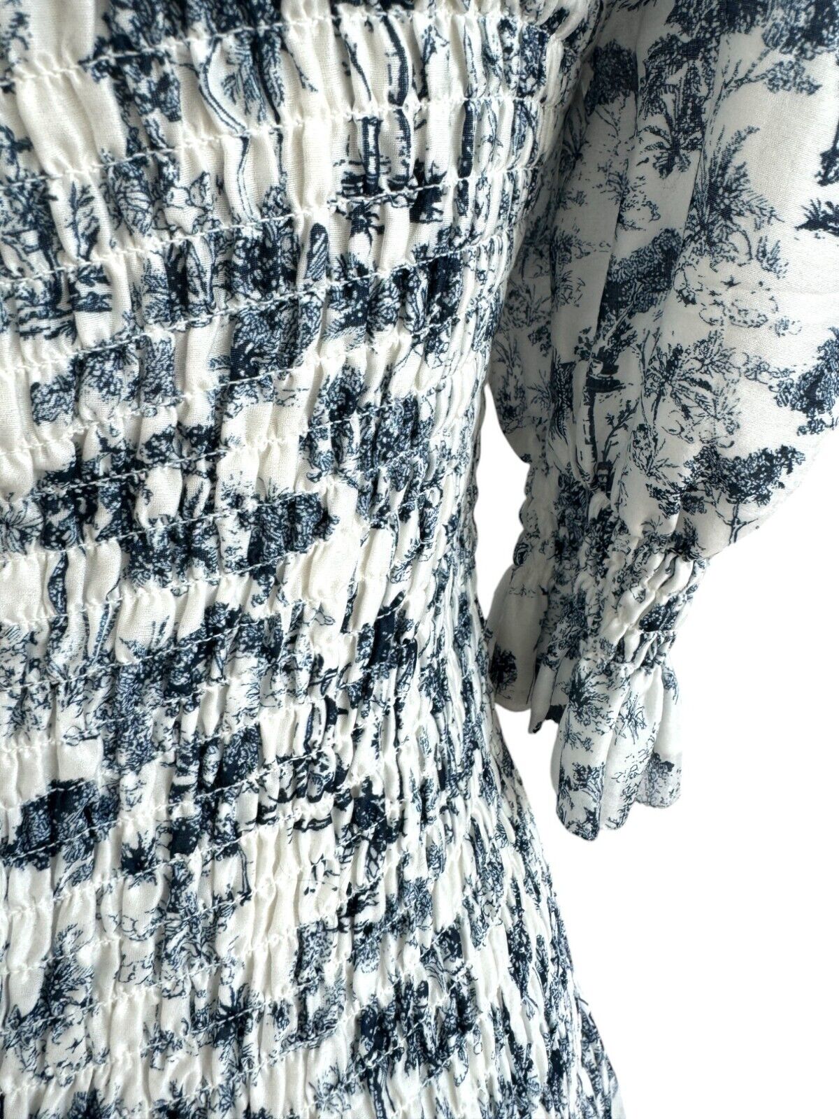 Sir The Label Dimitri Mini Dress | Sz 0, Puff Sleeves, Shirring, Cotton/Silk